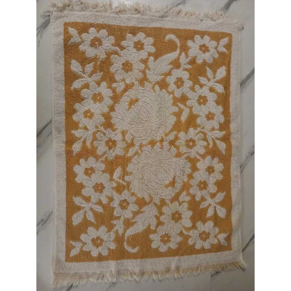 Vintage Fieldcrest Hand Towel Goldenrod Yellow